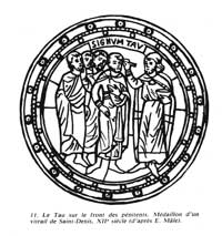 Angel marks tau on forehead